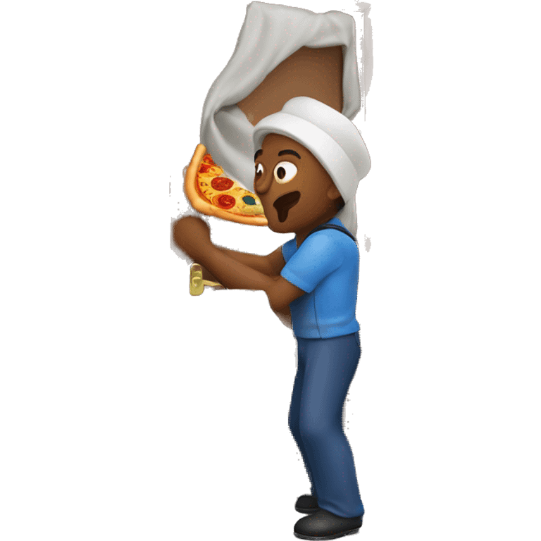 Shutting the door in a pizza man’s face emoji