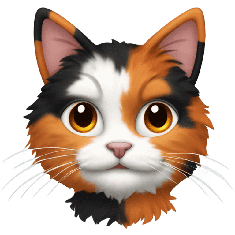 Calico fluffy cat emoji