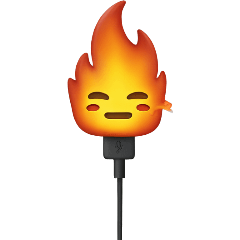 Fire not affecting Charging cable emoji