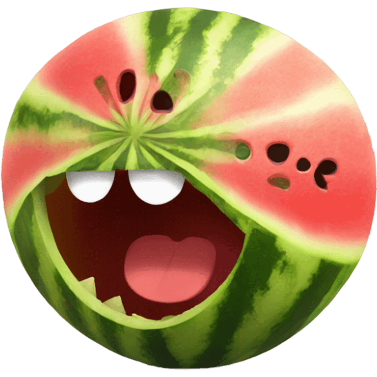 Mad watermelon  emoji