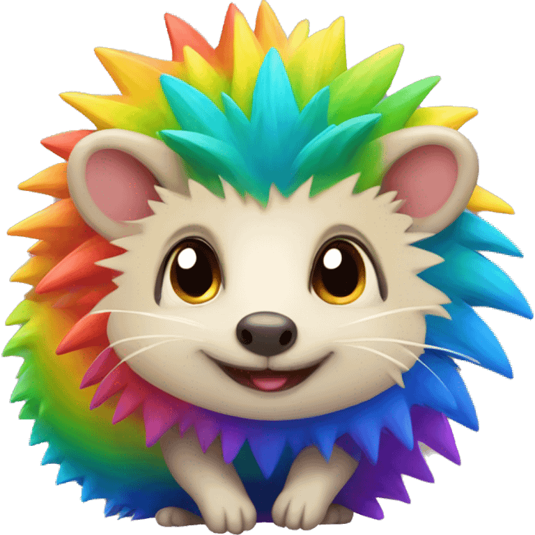 "Cute Rainbow Hedgehog" emoji