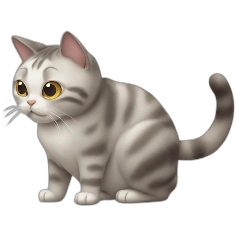 A cat farting  emoji