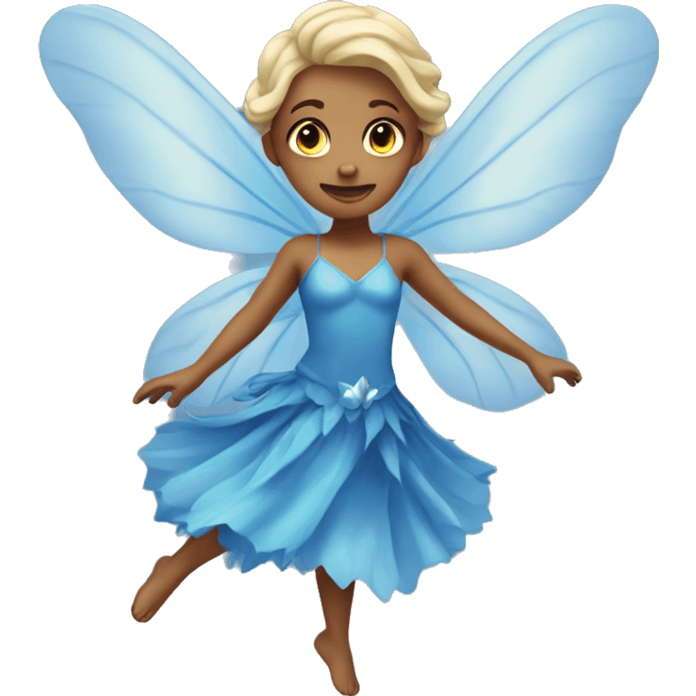 Flying blue fairy emoji