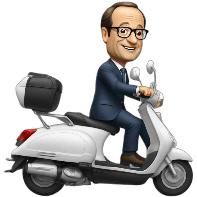 Francois hollande en scooter emoji