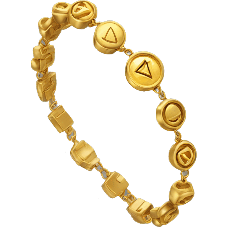 gold chakra bracelet realistic emoji