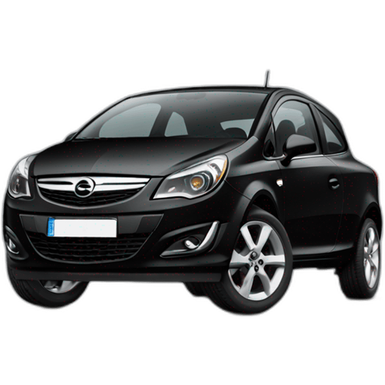 black opel corsa d past lift emoji