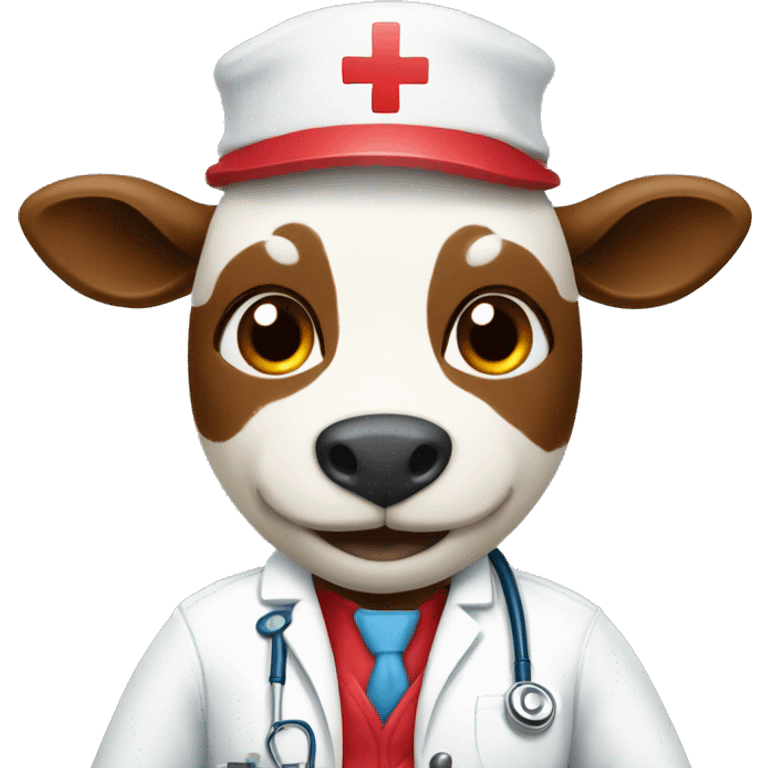 Vache en tenue médicale  emoji