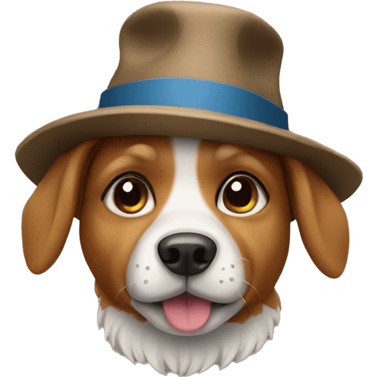 Dog with hat emoji