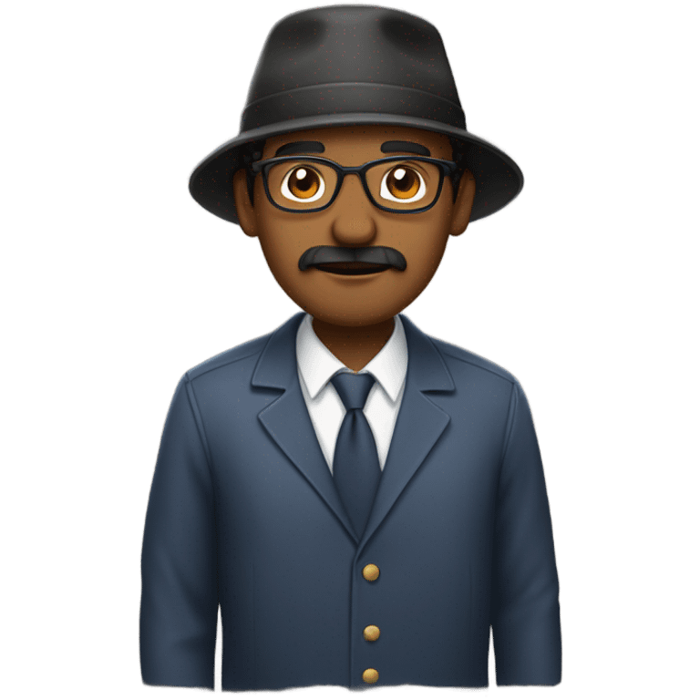 Brown skinned man with backwards hat with glasses and a scraggly mustache emoji