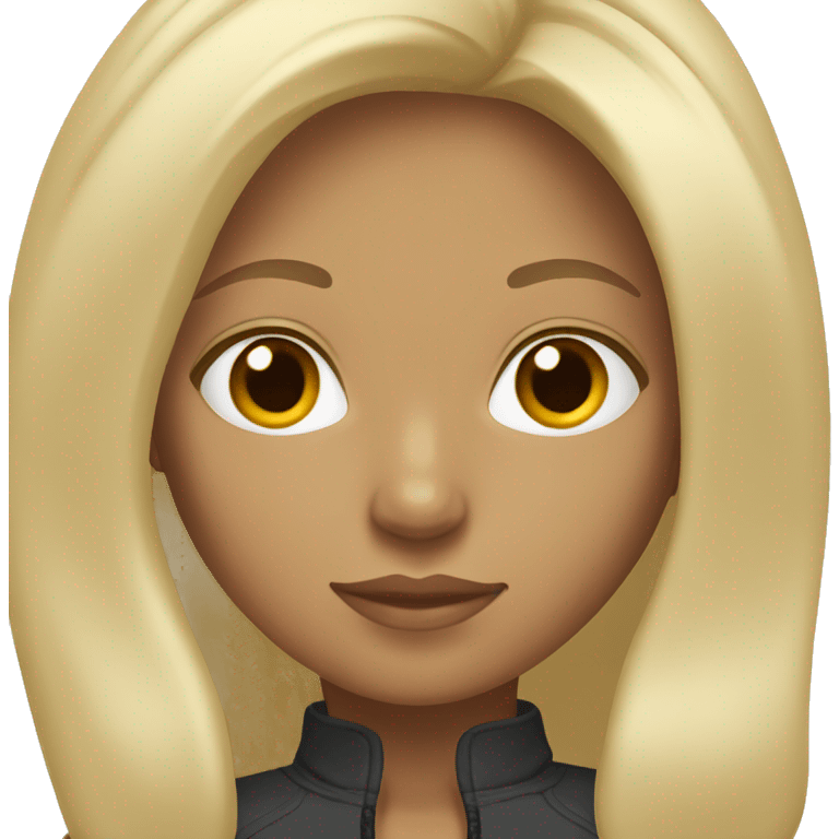 mixed race (pakistani and white) girl with blonde hair  emoji