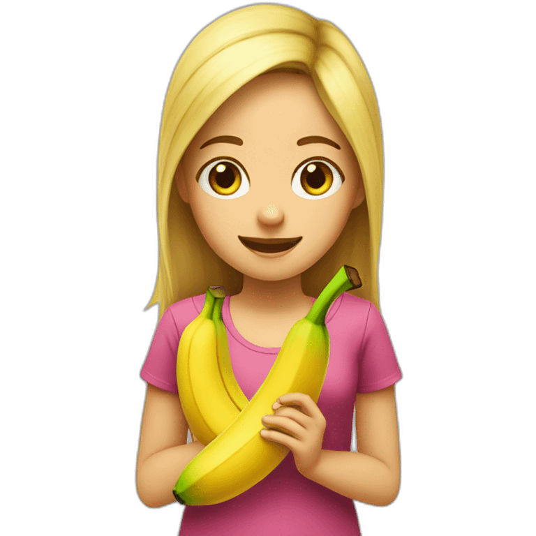 Banane sur fille emoji