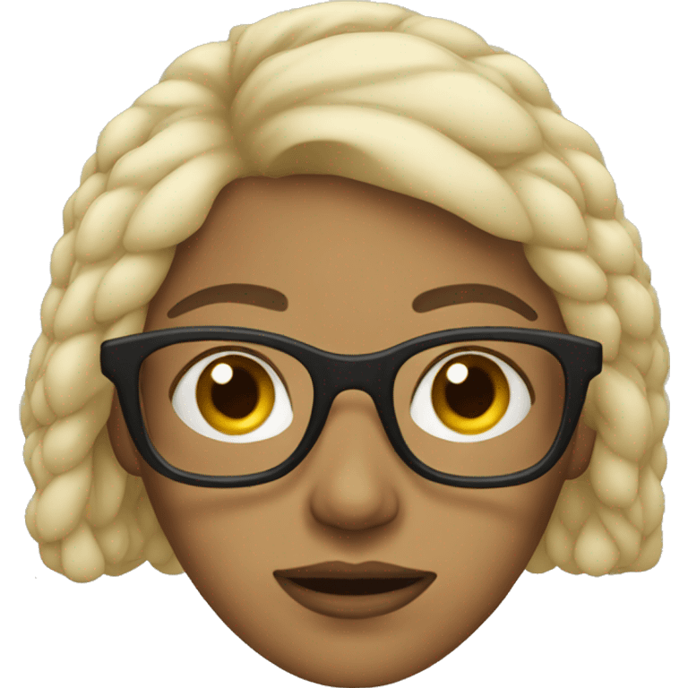  Woman with glasses emoji