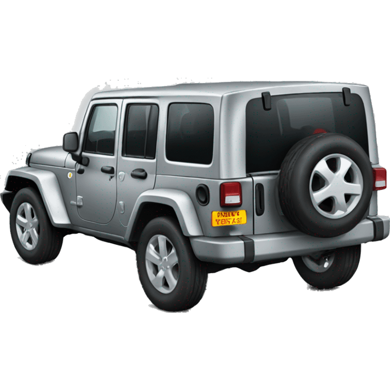 Silver jeep 4 doors  emoji