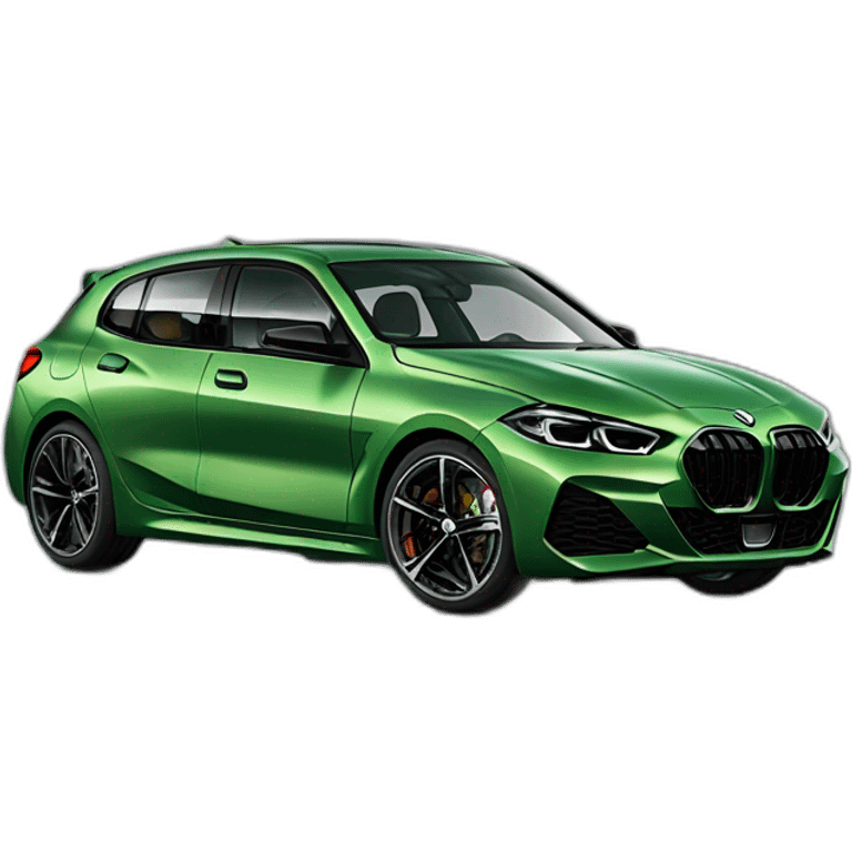 Green 2023 bmw m135i with spoiler emoji