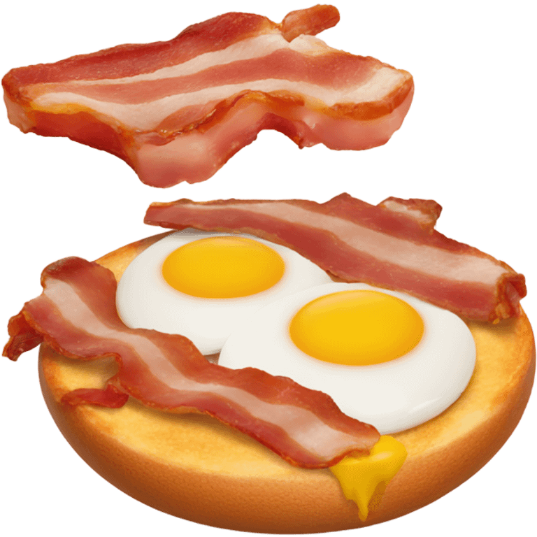 eggs eating bacon emoji