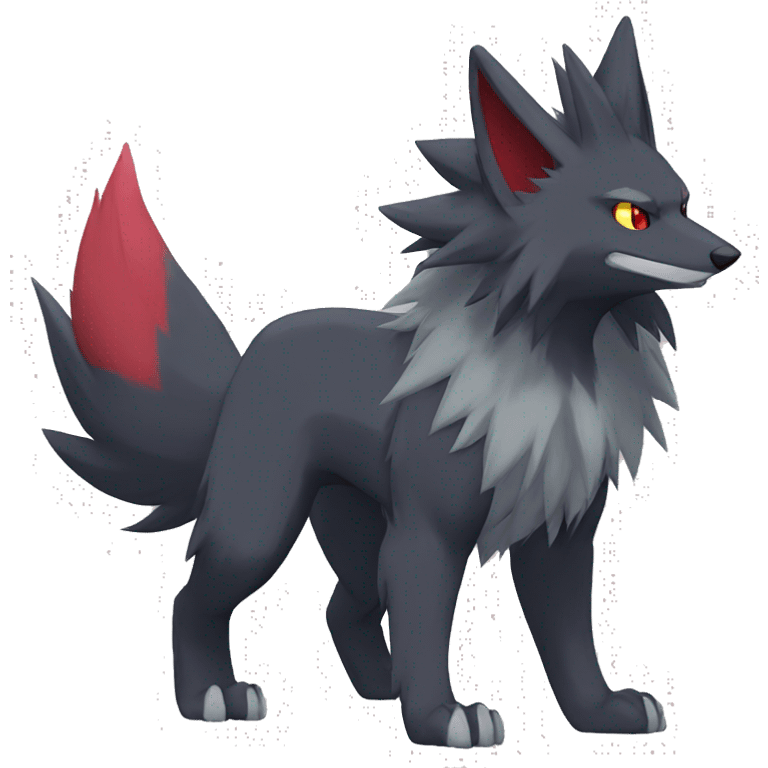 Zoroark-Mightyena-Zorua full body emoji