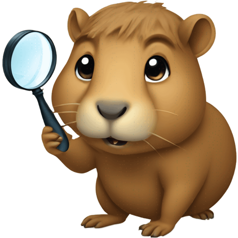 capybara with magnifying glass emoji