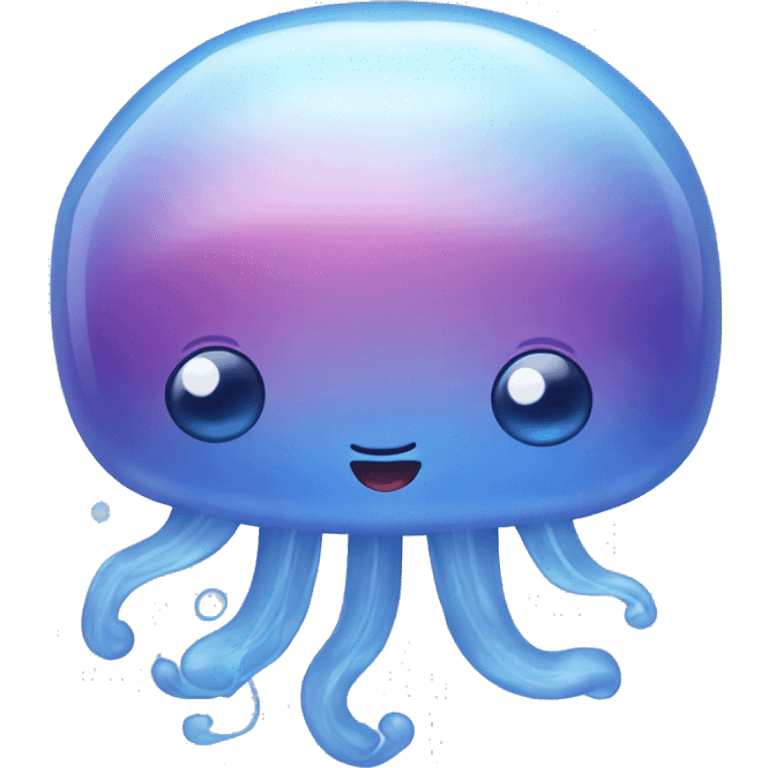 kawaii blue jellyfish emoji