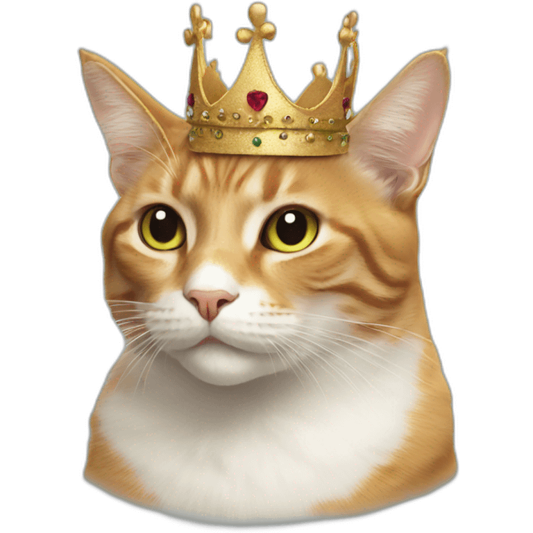 cat wearing a crown emoji