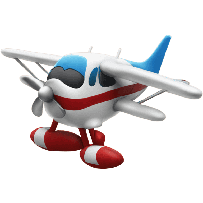 Mickey Mouse flying a plane emoji