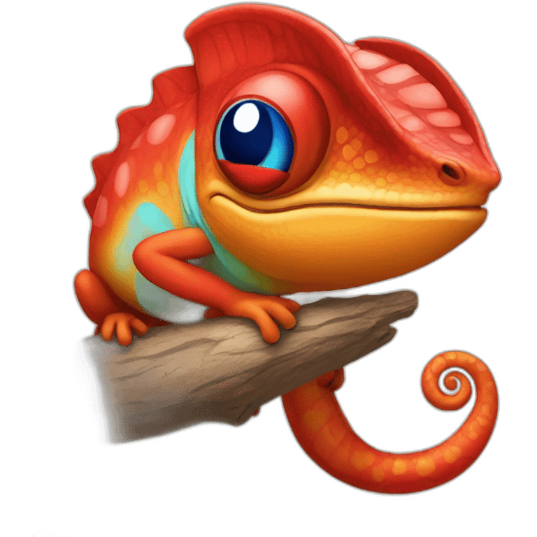 red-chameleon-with-letter-Q emoji