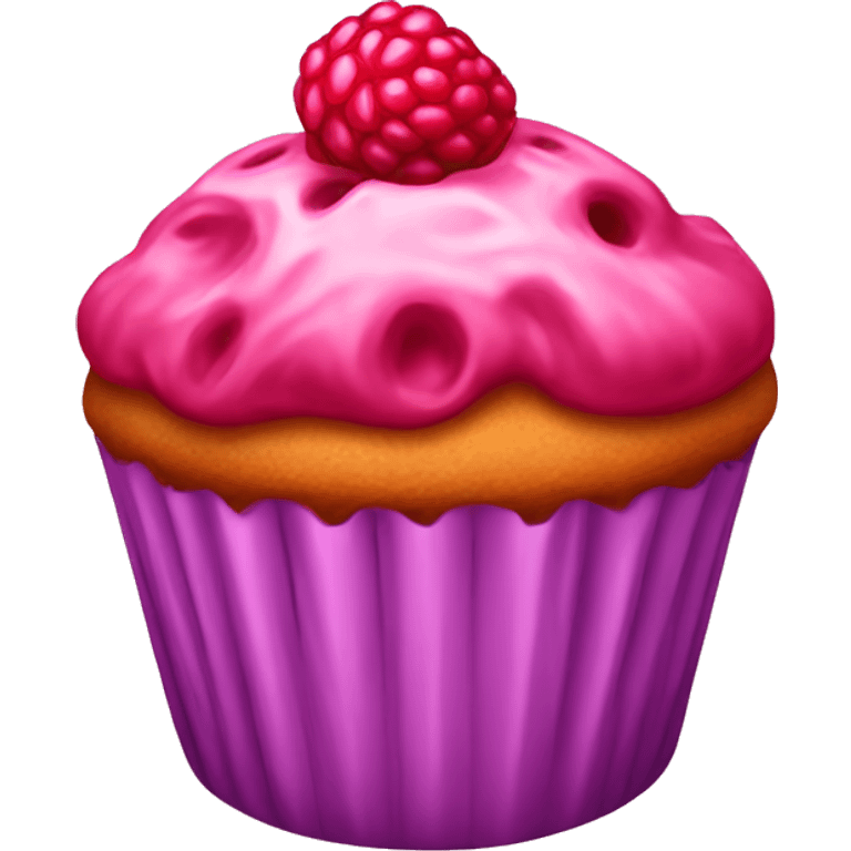 raspberry muffin emoji