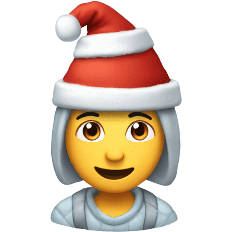 Me in igloo xmas santa hat emoji