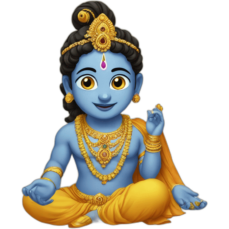 Lord krishna with an Anamika emoji