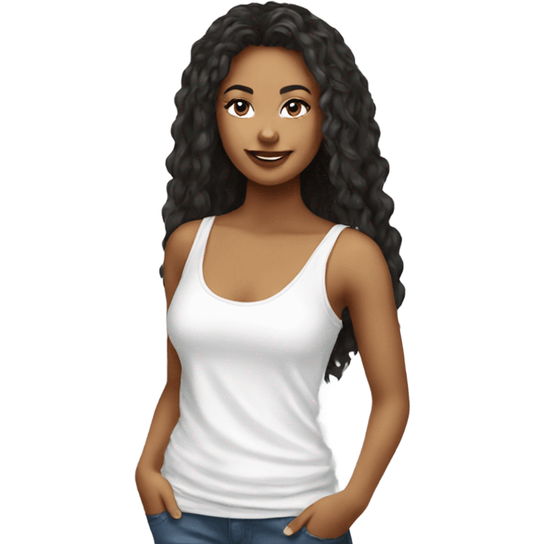 white cami tank top emoji