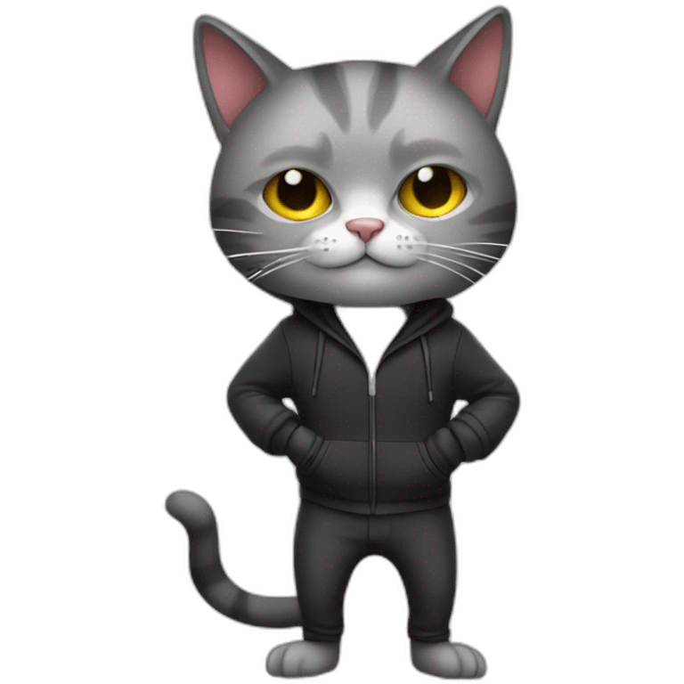 cat hacker full body emoji