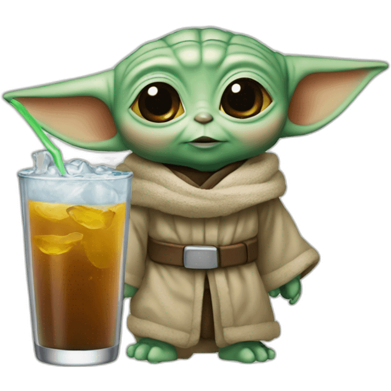 Baby yoda make a drink emoji