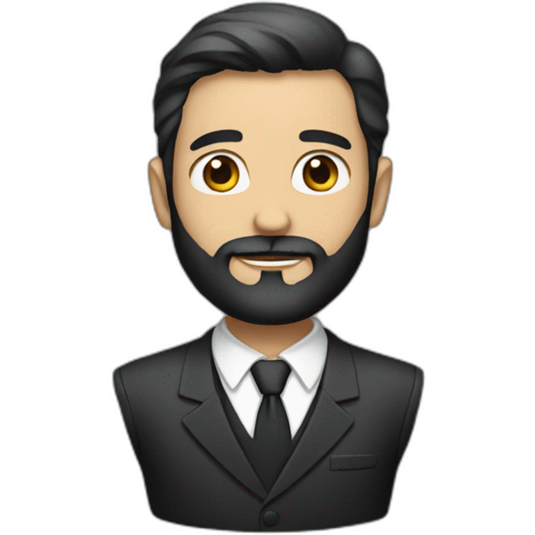 a man with a dark beard in a suit emoji