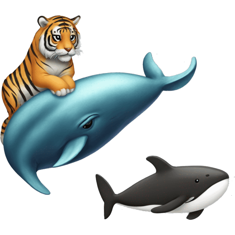 tiger and whale emoji