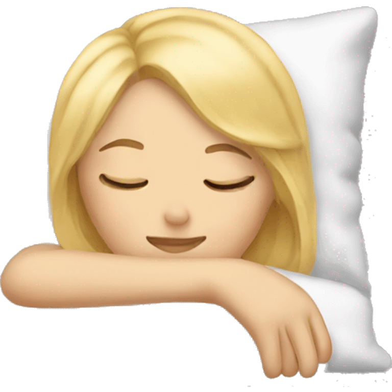 Blonde girl sleeping emoji