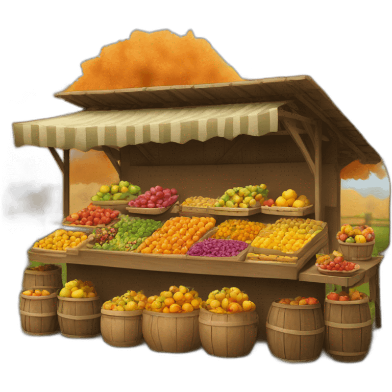 autumnal-market-stall-selling-software emoji