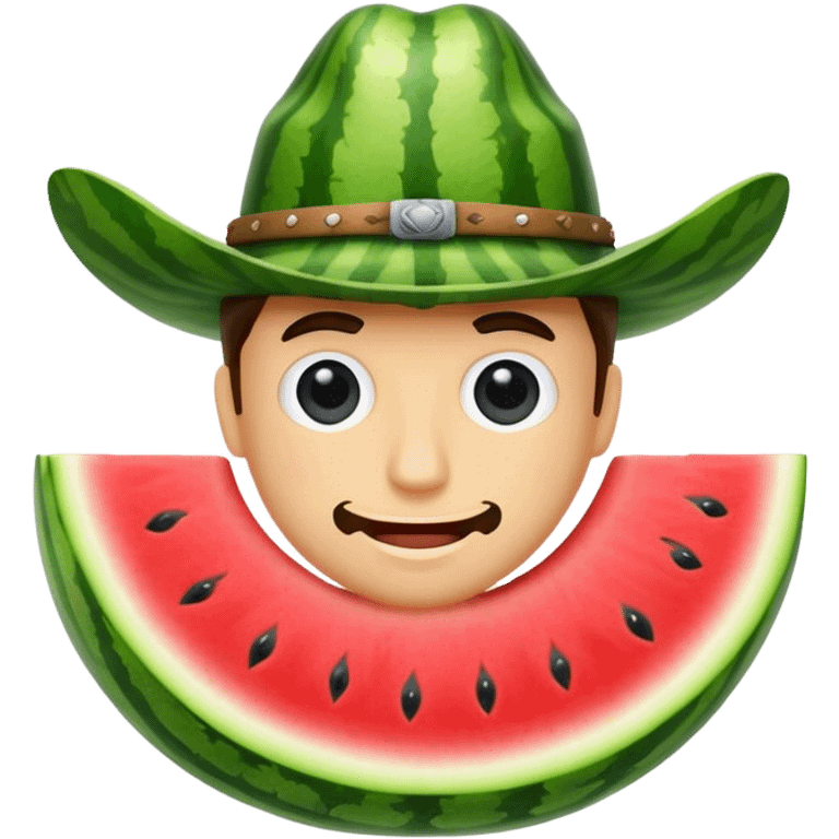 Cowboy watermelon emoji