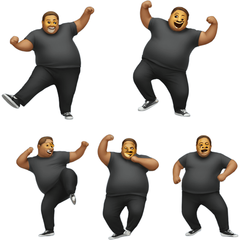 fat man dancing emoji