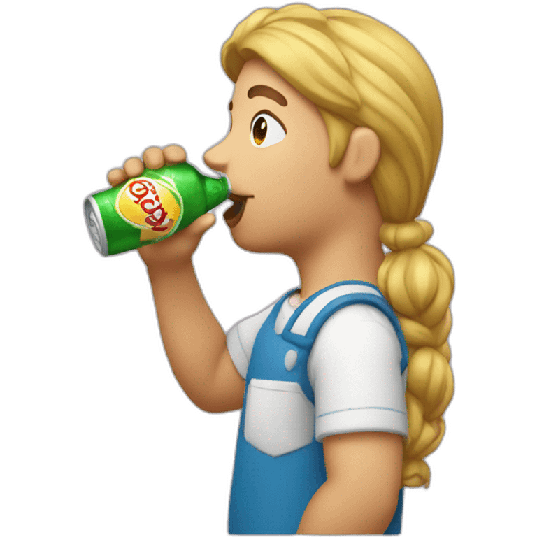 person drinking a la croix emoji