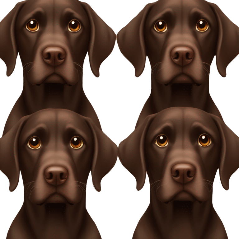 2 chocolate labradors emoji