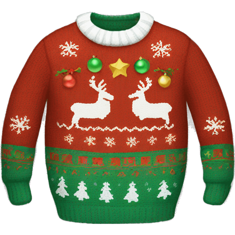 Christmas sweater with ornament  emoji