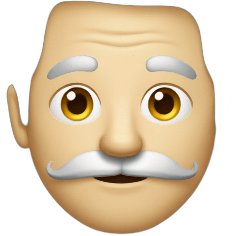 old russian man with moustache grey hair round face emoji