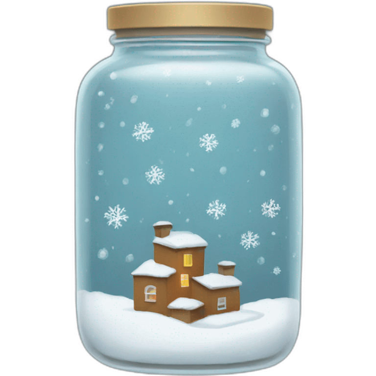 snow storm in a jar emoji