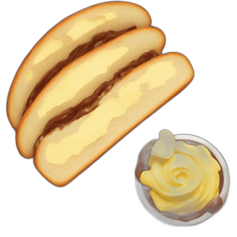 Brot mit Butter und nutella emoji