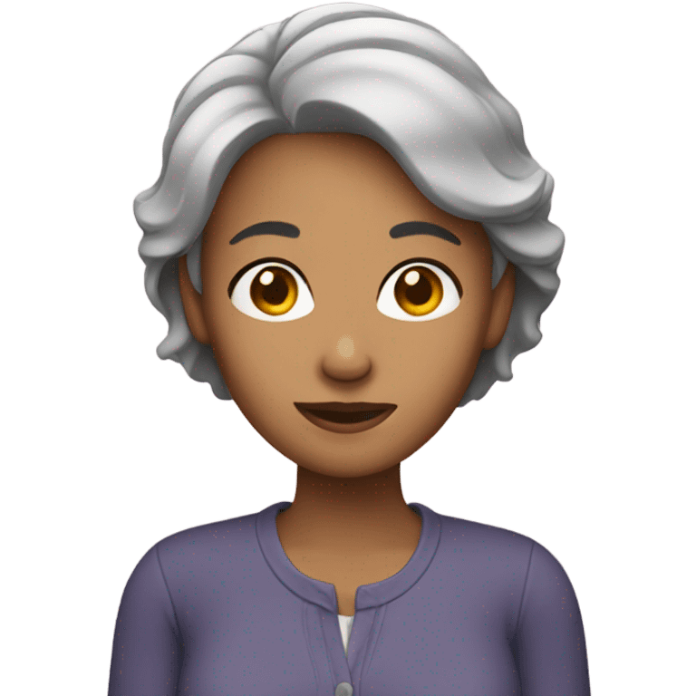 Woman with short grey hair emoji