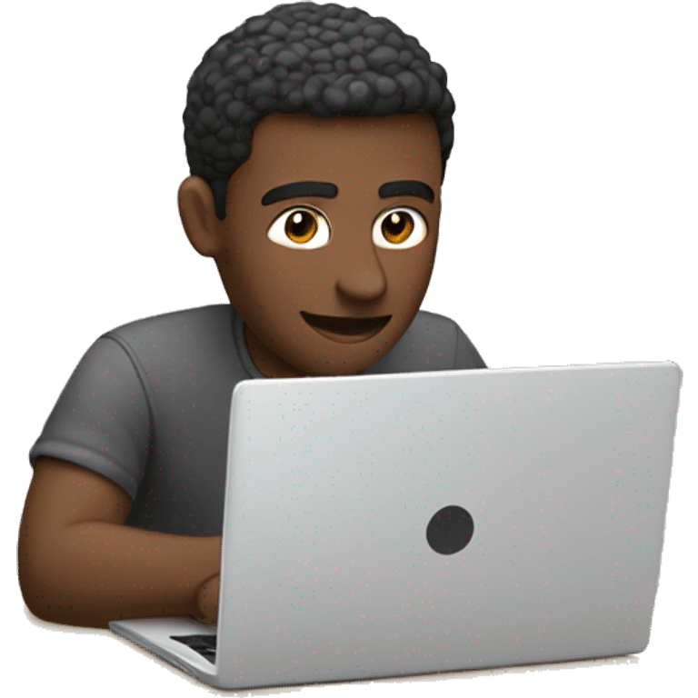 man working on laptop with #FFDFC4 skin tone emoji