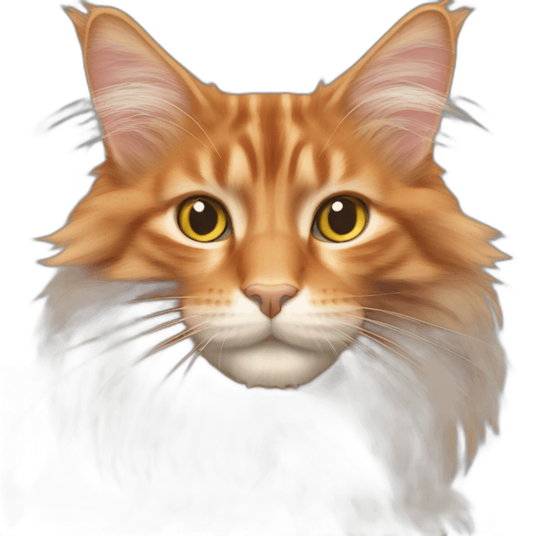 Light Red Maine coon emoji