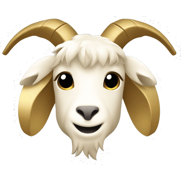 Goat gold minimslistic mascotlogo emoji