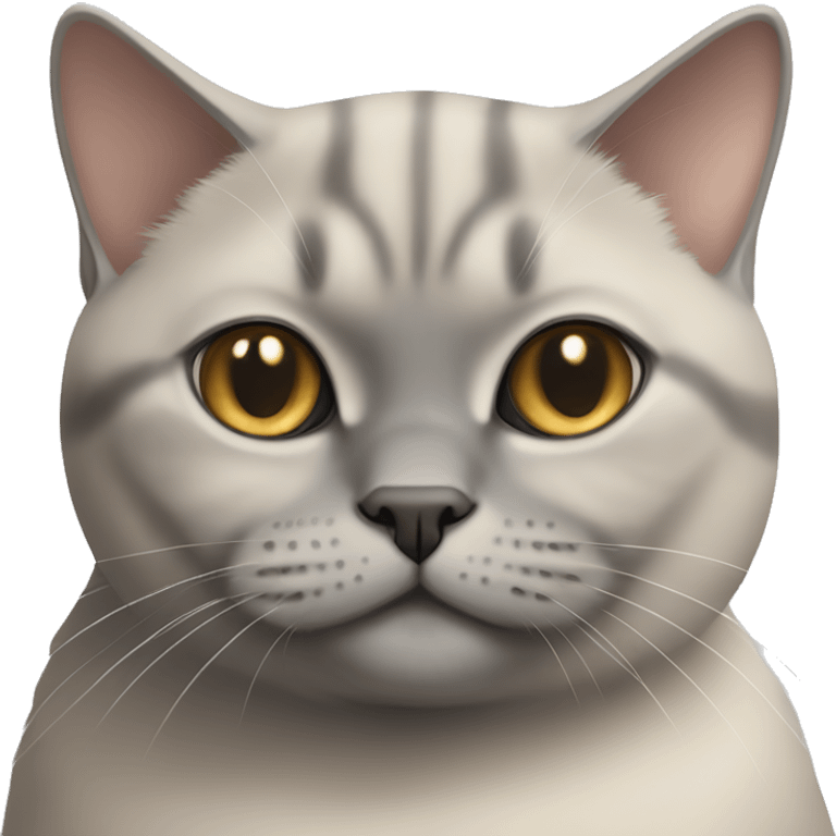 2 Cats, one beige and Grey british shorthair cat  emoji