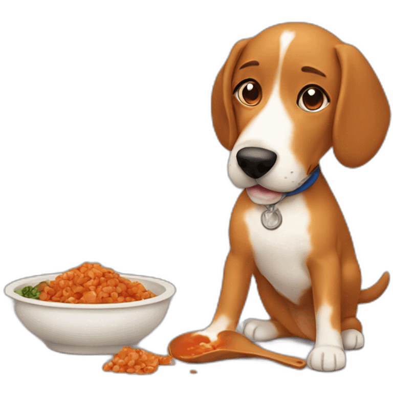 Bits dog eating tagine emoji