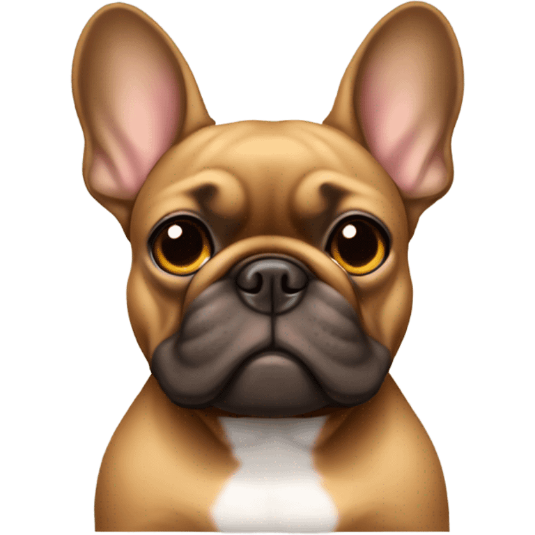 brown French bulldog sitting emoji